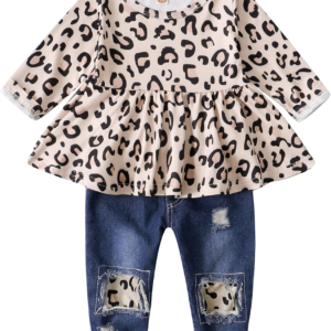 The 'Playground Princess' Ruffle & Rip Denim Set