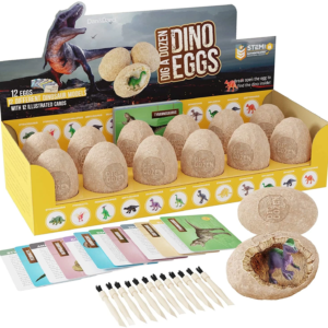 Dig a Dozen Dino Egg Dig Kit - Easter Egg Dinosaur Toys, 12 Pack