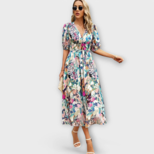 Zeraya™ – Elegant Midi Dress